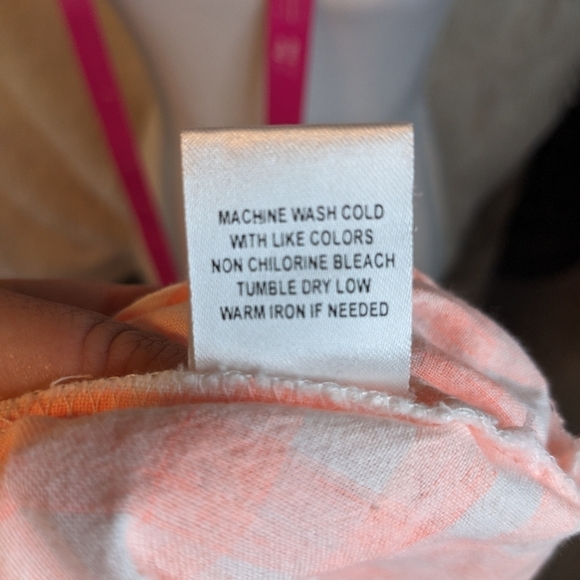 Coral Pink COASTAL BARBIE Gingham Tunic ~ FRESH PRODUCE~ Summer plaid Sz XS/S - Picture 5 of 11